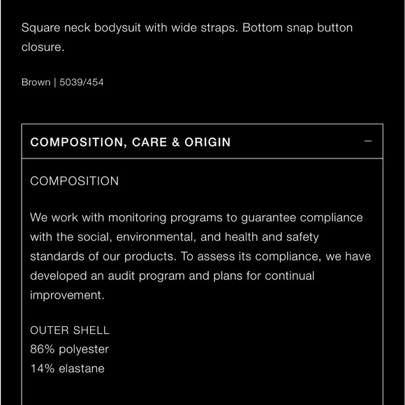 Zara fitted stretching bodysuit square neckline,brown, designer - Picture 11 of 12